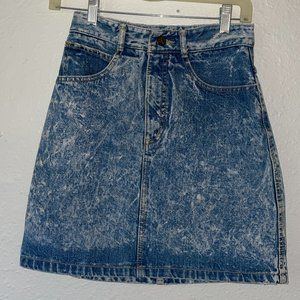 Vintage Guess Acid Wash Denim Mini Skirt